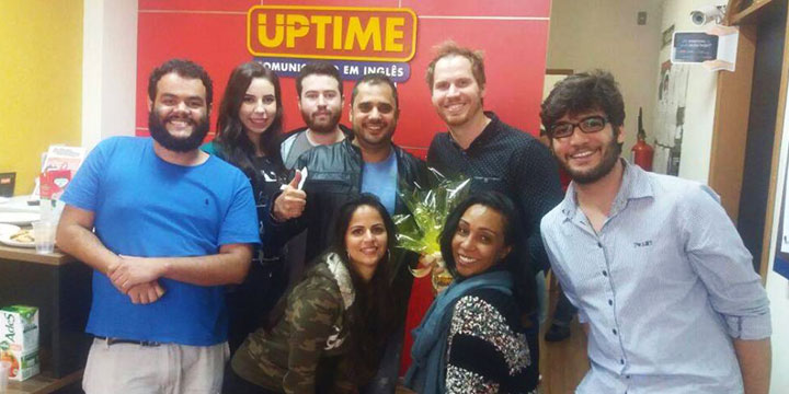 Alunos da unidade mineira celebram visita do norte-americano Devin Wilhelm