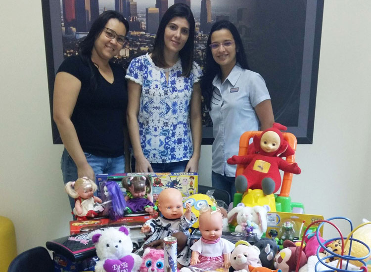 Brinquedos arrecadados pela UPTIME Americana/SP