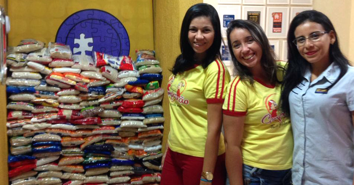 Em João Pessoa, cerca de 230kg de alimentos foram arrecadados