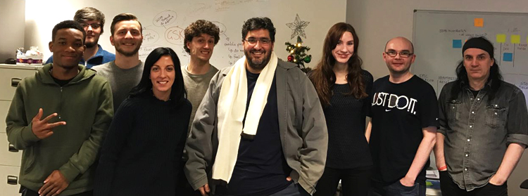 Profissionais da EON envolvidos: (esquerda para direita) Michael Emeana, Max Todd, Alex Barber, Leanne Adams, Ned Jolley, José Alves (UPTIME), Shauna McKenna, Jaymie Timperley e Les.