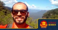 Fernando Barros, ex-aluno do College em passeio durante a viagem. 